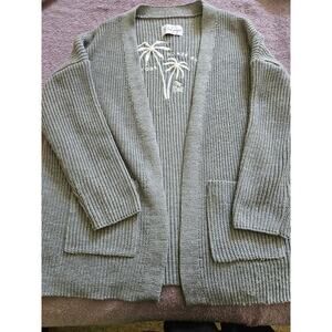 The Beach People Twin Palms Open Front Cardigan‎ XL/2XL Oversized
